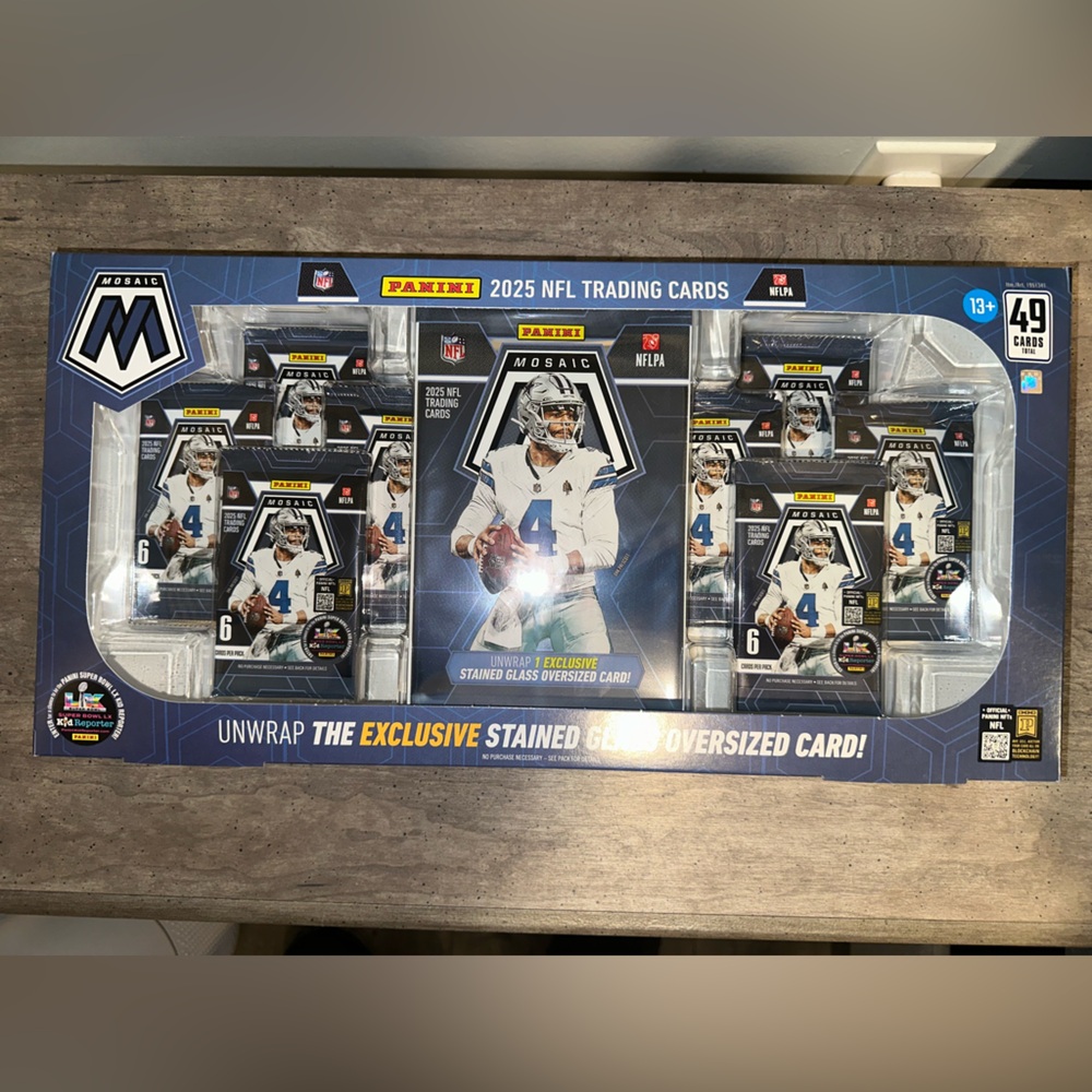2025 Panini Mosaic NFL Costco Exclusive Bundle Jumbo Stained Glass Brand New